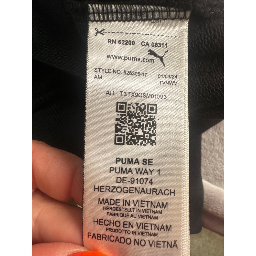 New Puma Olympic Village Graphic Hoodie Large Black Red Blue USA Sweatshirt - Picture 5 of 10